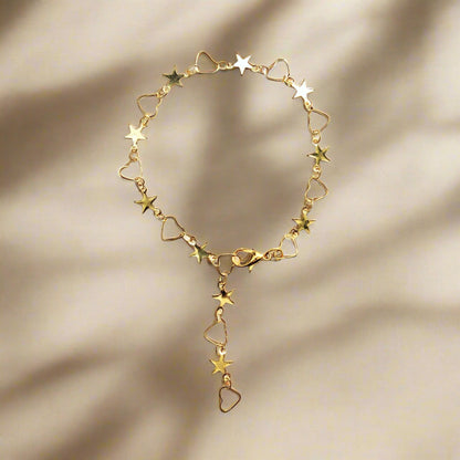 Starry Hearts Anklet