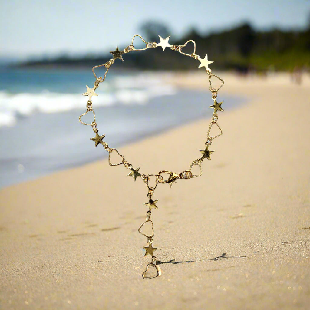 Starry Hearts Anklet