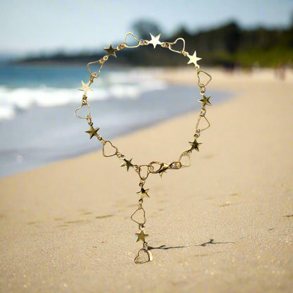 Starry Hearts Anklet